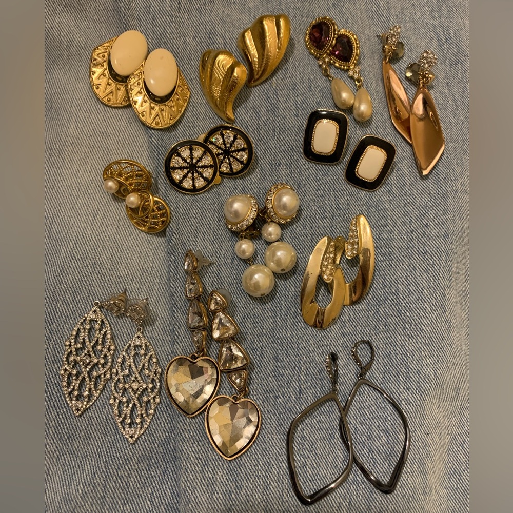 Assorted Vintage Statement Earrings